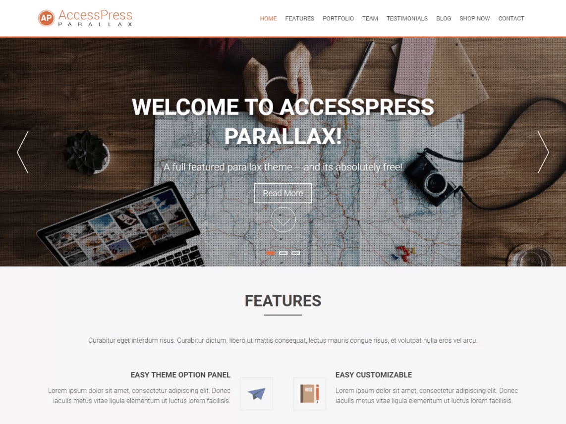 AccessPress Параллакс