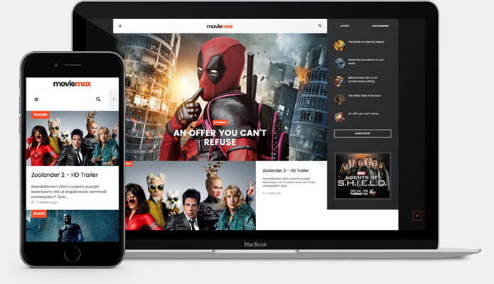 В марте этого года JoomlArt рада представить JA Moviemax - адаптивный шаблон Joomla для веб-сайтов, посвященных фильмам, новостям и журналам