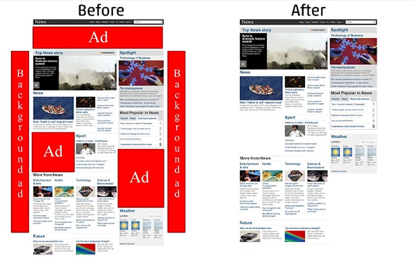 До і після установки Simple Adblock