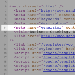 Ви хочете видалити мета-тег генератор з вашого сайту Joomla